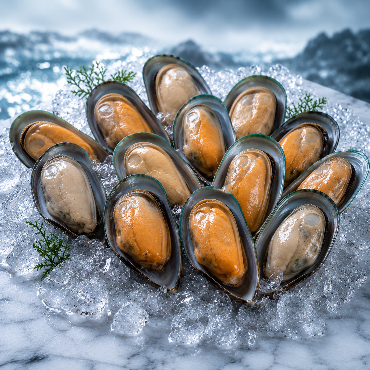 Half-shell open mussels 1 KG garlic butter baking seafood – Royal Sea Egypt