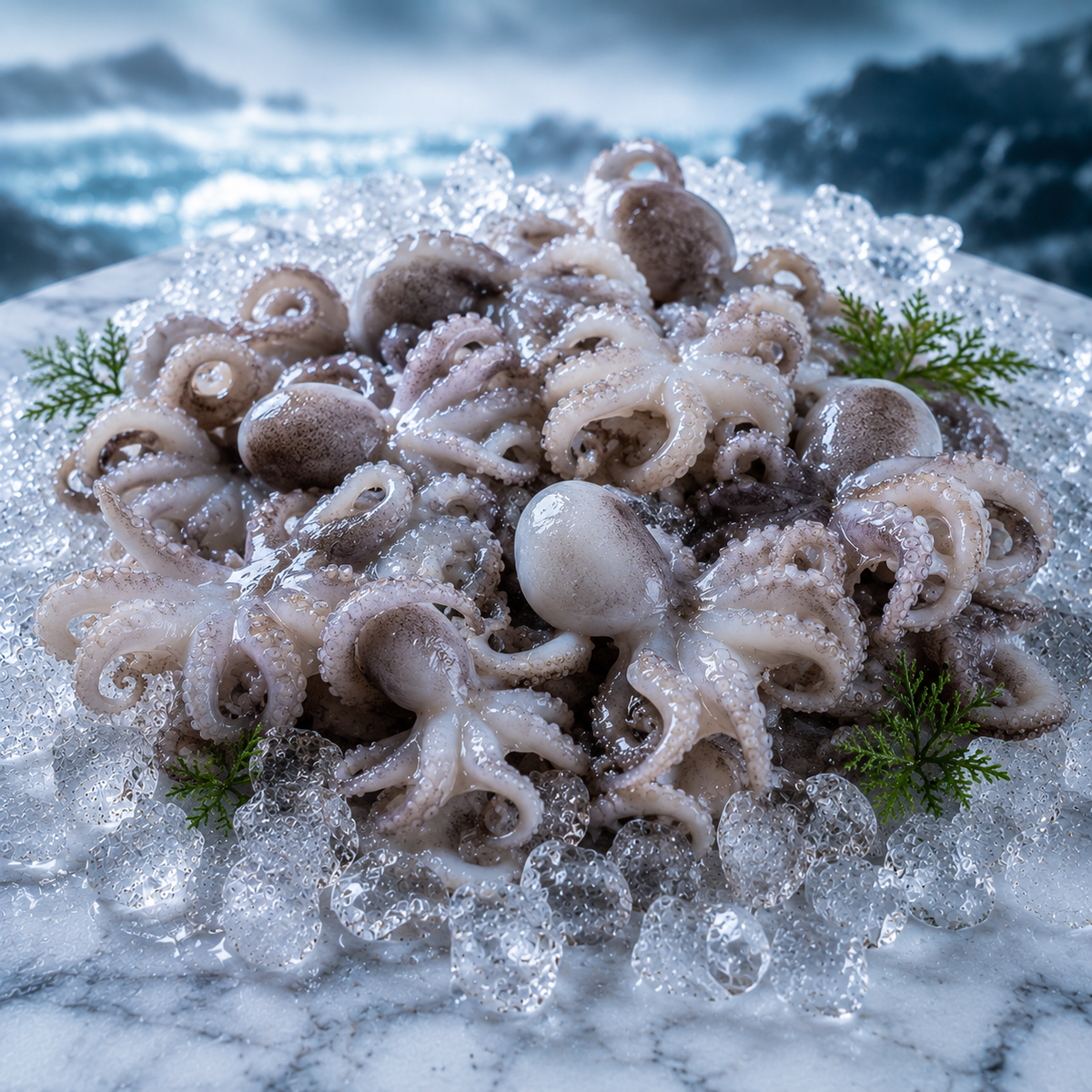 Baby octopus whole cleaned 1 KG tender Mediterranean seafood – Royal Sea Egypt