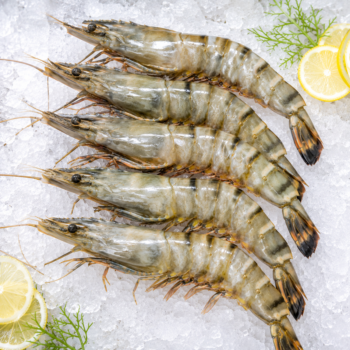 Black Tiger shrimp super jumbo U8 less than 8 pieces per KG – Royal Sea Egypt